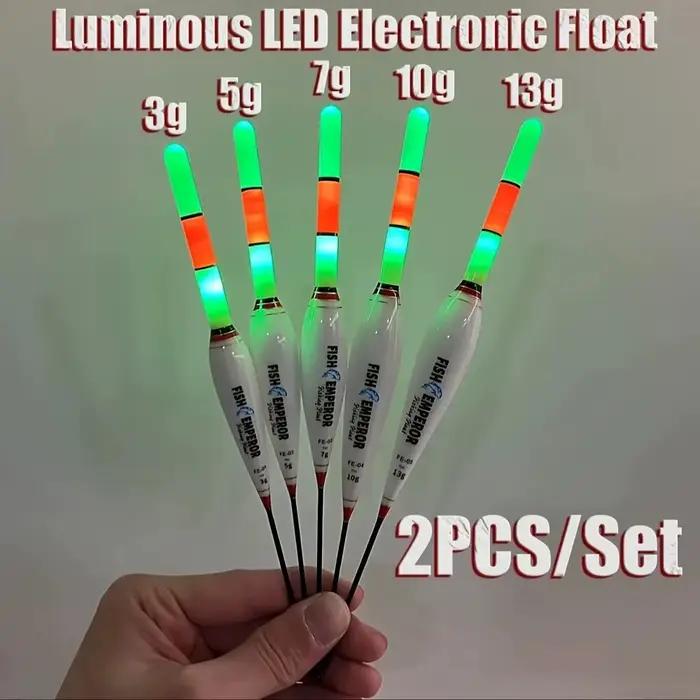 Flotteur lumineux électronique 2 pièces pour pêche de nuit grande flottabilité CR425, matériel de pêche estival 2024