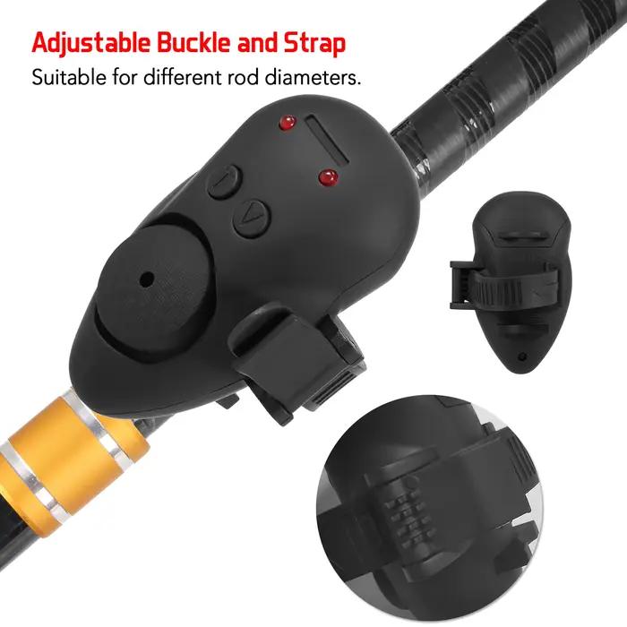 Kit alarme appât Lixada lumineux pour pêche - Indicateur numérique avec étui portable étanche