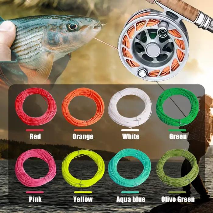 Ligne de pêche à la mouche flottante fluo 100 pieds avec pointe plombée et boucle soudée