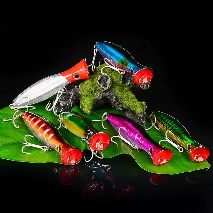 Popper PROBEROS 13cm 43g - leurre dur surface avec 2 triples hameçons pour pêche carpe