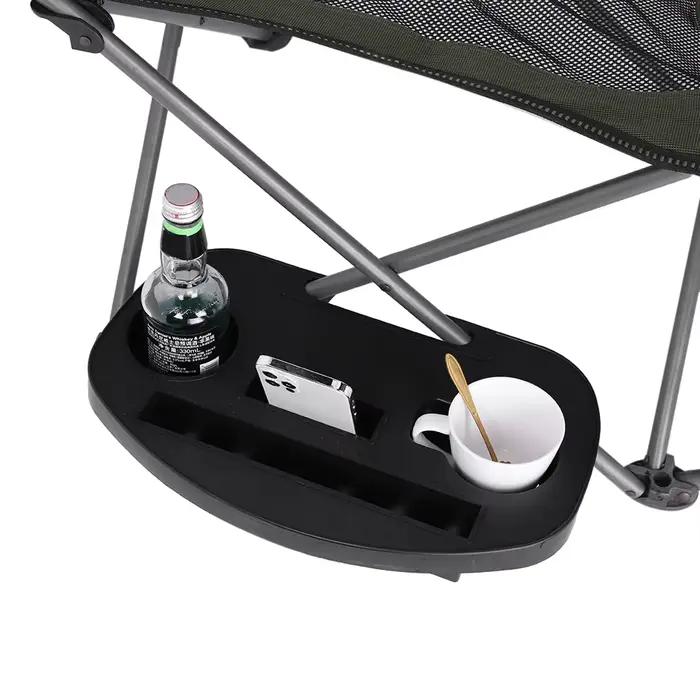 Tablette latérale avec emplacement téléphone pour chaise pliante portable multifonction camping pêche