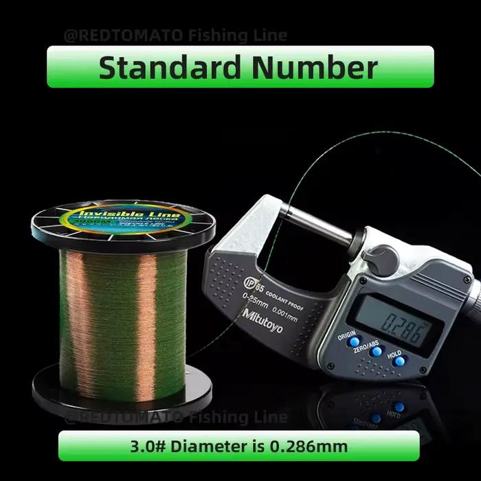 Ligne de pêche invisible 3D spotted 3000M/1000M/500M fluorocarbone pour carpe brochet perche