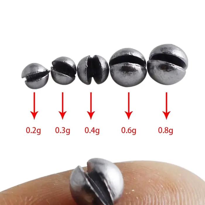Kit de plombs de pêche 205 pièces avec plombs oeufs amovibles et 5 tailles pour ligne et accessoires