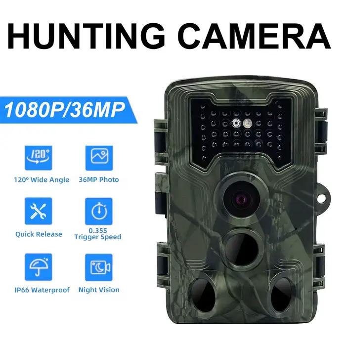 Mini caméra trail 36MP 1080P avec détection de mouvement pour suivi animalier et pièges photos