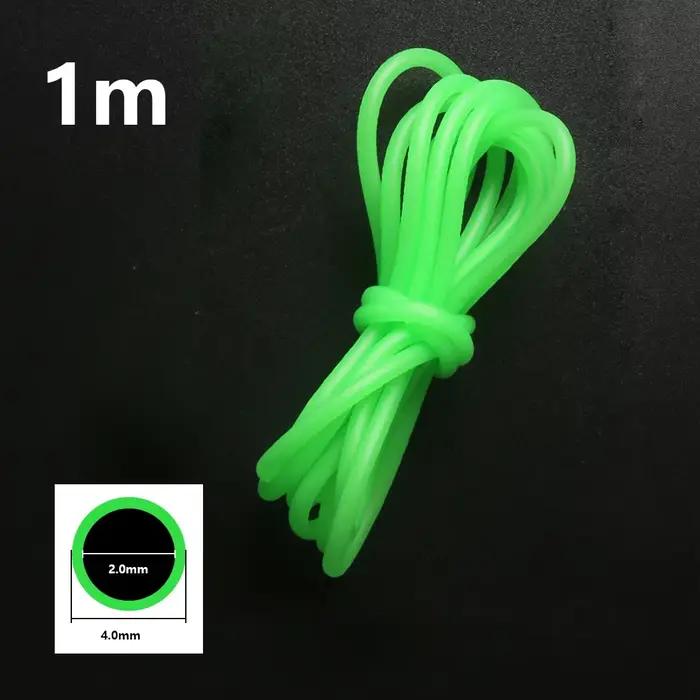 Manchon lumineux de pêche nocturne 1/1.5m vert - Tube silicone souple pour ligne et hameçon