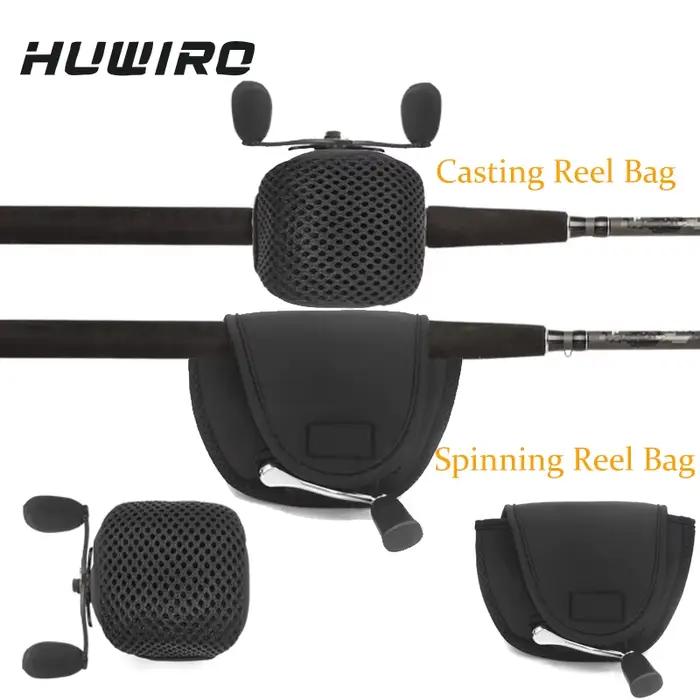 Lot de 2 housses souples pour moulinets de pêche - Étuis de protection pour moulinets casting et spinning
