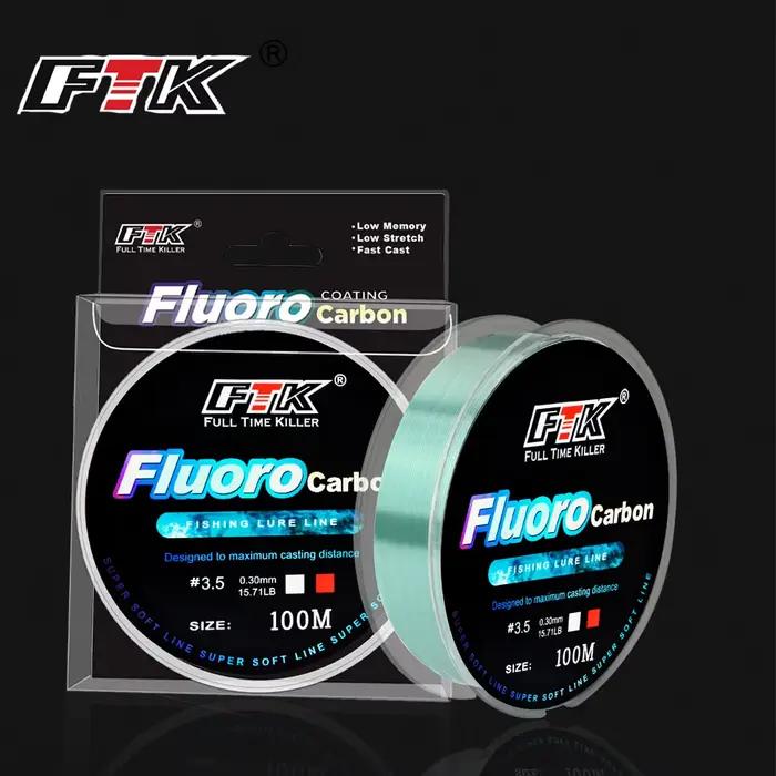Fluorocarbone FTK 100m Rose Leader Pêche Leurre Super Souple 4.13-34.32LB pour Ligne de Traîne et Mouche