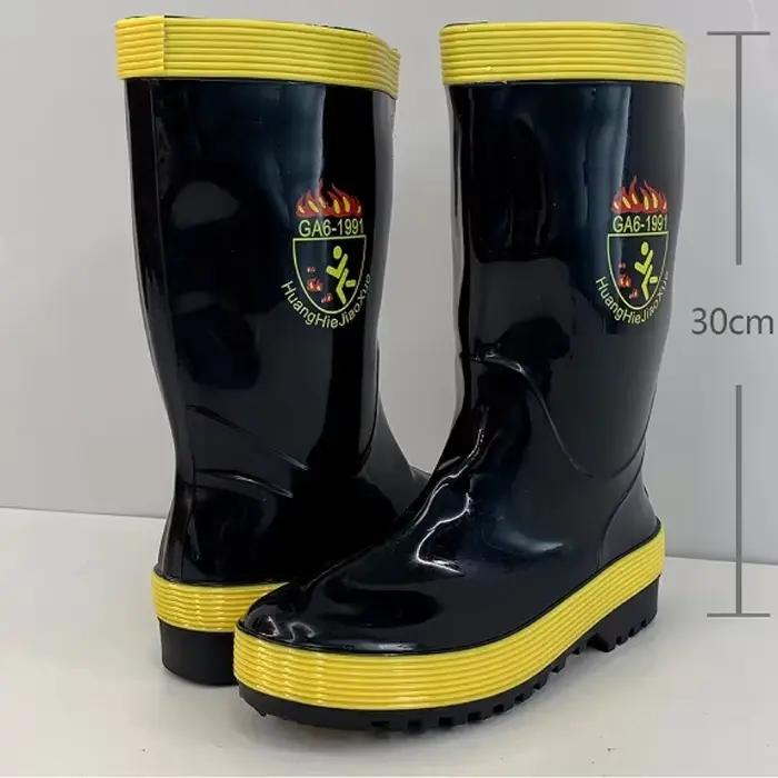 Bottes pêche homme PVC imperméables antidérapantes sans lacets larges pour jardin et activités extérieures