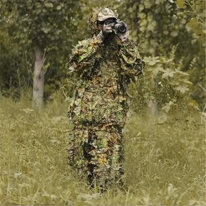 Combinaison Ghillie 3D feuilles Realtree pour paintball chasse pêche - camouflage parfait extérieur