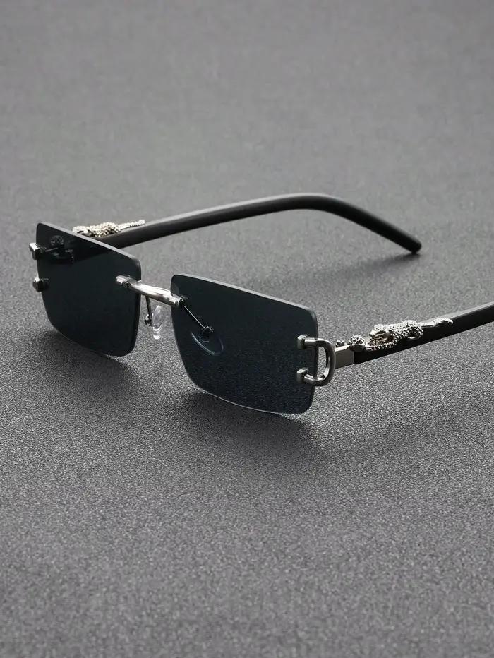 Lunettes de soleil métal carrées unisex pour pêche et cyclisme - Accessoire mode outdoor tendance