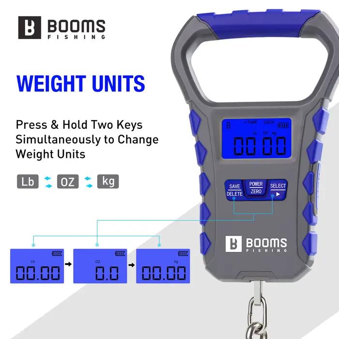Balance de pêche numérique Boomsfishing XW50 USB rechargeable - Capacité 30kg écran LCD mince