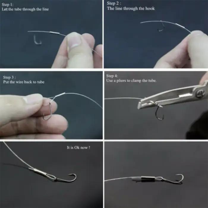 100 manchons sertissage cuivre aluminium pêche - Tubes de ligne 1.0-2.8mm pour accessoires pêche mer