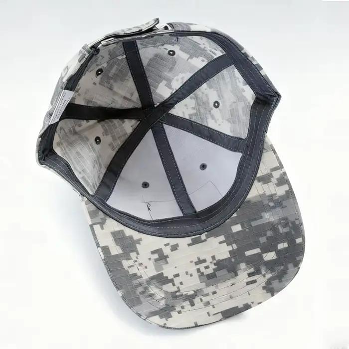Casquette camouflage tactique unisexe en polyester pour chasse camping ajustement réglable et design personnalisable