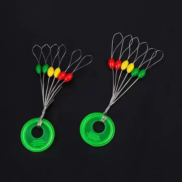 60 haricots espaceurs flotteurs ovale couleur caoutchouc ligne pêche accessoires équipement