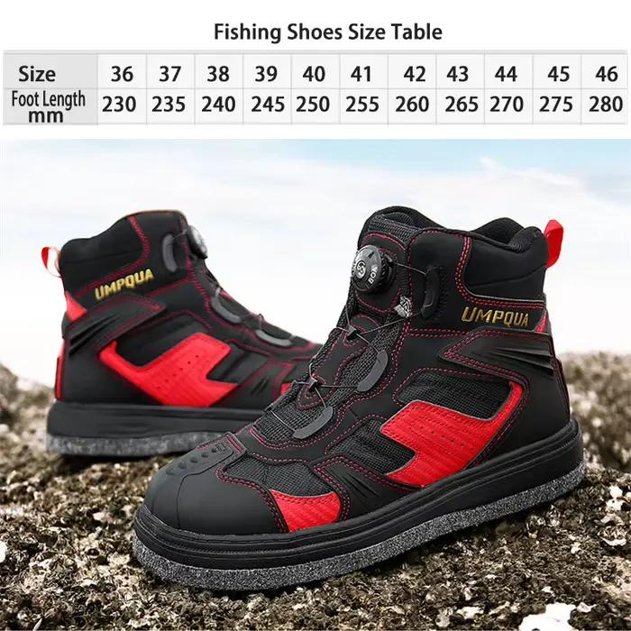 Chaussures de pêche en récif et rochers Outdoor, semelle cloutée en feutre et acier pour pêche en amont sécurisée