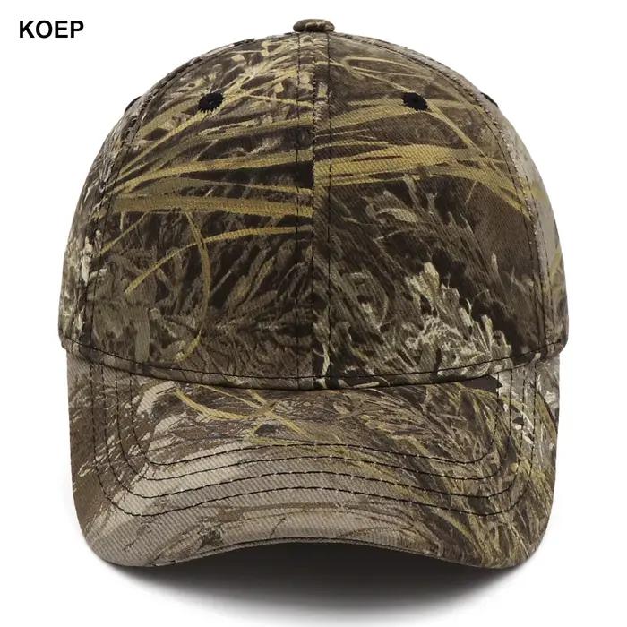 Casquette snapback camouflage roseaux KOEP pour pêche - Design feuilles de massette