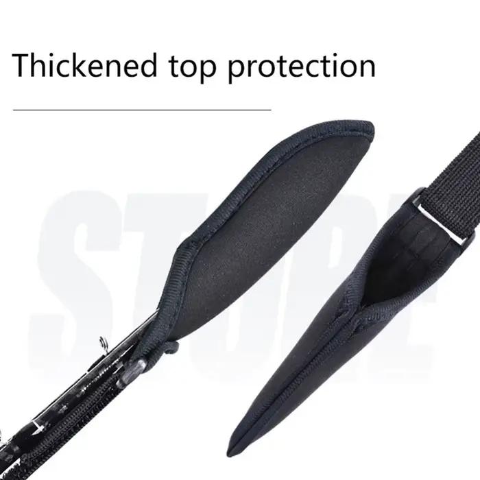 Sac de transport réglable pour cannes à pêche avec ceinture porte-équipement et protection canne et moulinet