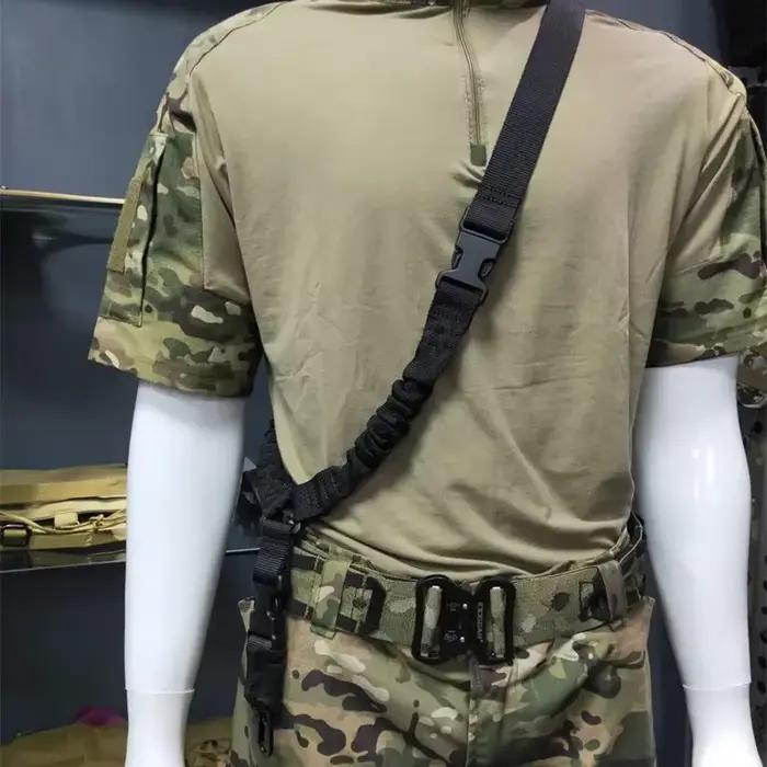 Ceinture tactique avec bretelle fusil point unique - Accessoire pêche et chasse transport pratique