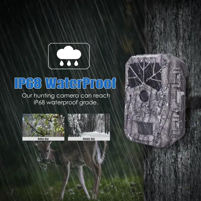 BolyGuard BG636 caméra faune 36MP 1080P étanche IP68 prête solaire pour chasse extérieure