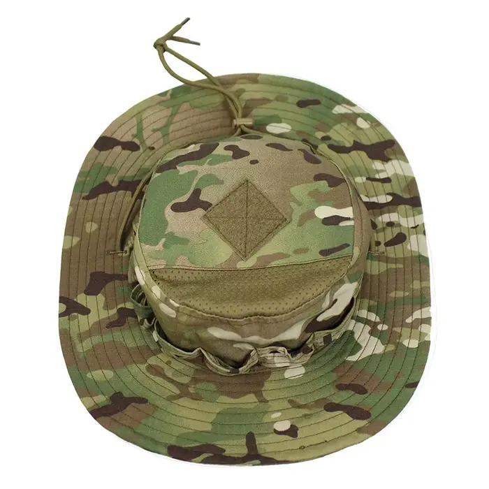 Chapeau bonnie camouflage pêche randonnée protection solaire avec poche carrée