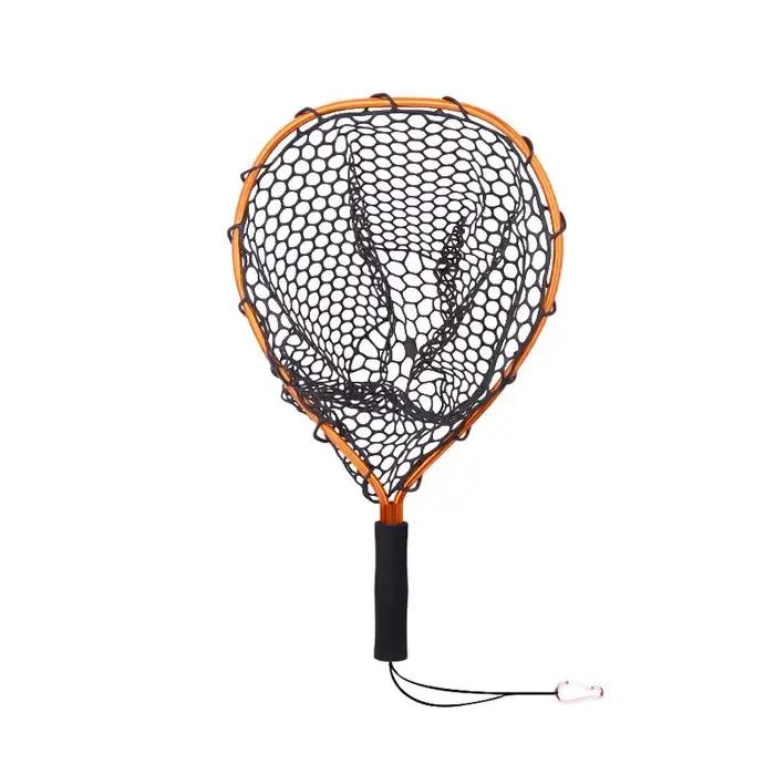 Filet de pêche portable ultra-léger en alliage aluminium - Silicone résistant à l'usure pour pêche à la mouche