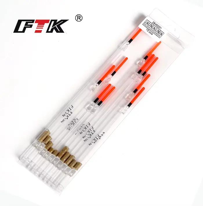 Flotteurs nylon cristal FTK 10 pièces lot 1.0g à 2.0g pour pêche fine et précise, matériel pêche complet