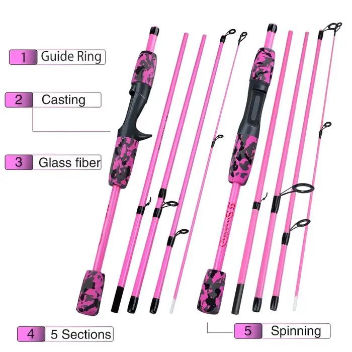 Canne spinning Sougayilang 5 sections 1.7m carbone ultralégère voyage pêche eau douce portable