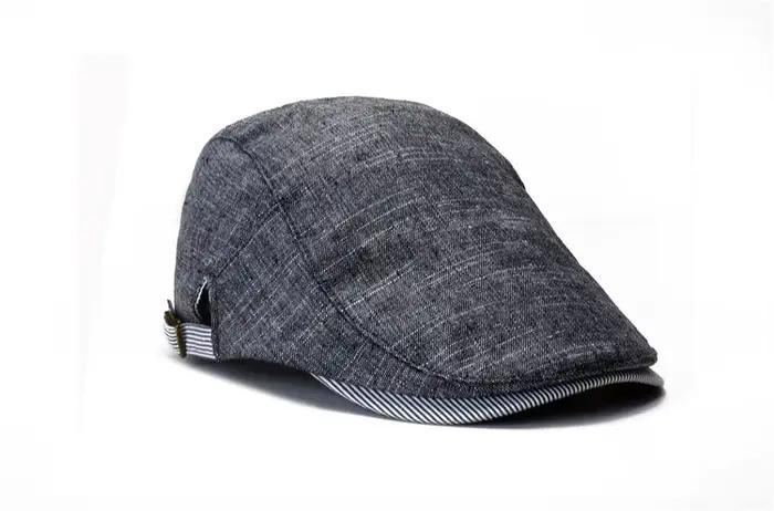 Béret en lin herringbone pour pêche été homme femme style Gatsby ivy