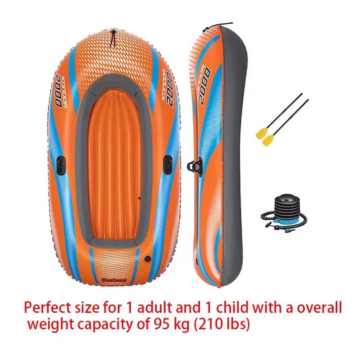 Kayak gonflable Bestway 1-3 personnes PVC robuste aventure rafting - Bateau durable pêche navigation