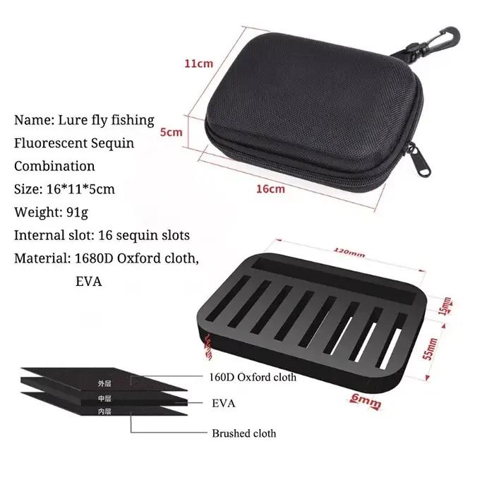 Boîte de rangement EVA pour mouches de pêche à la truite - Étui portable pour leurres spinner