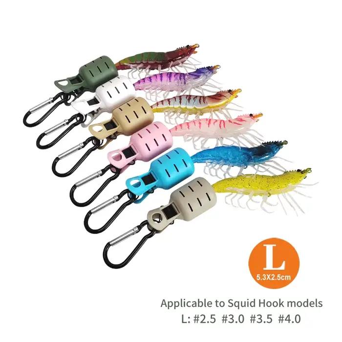 Kit de 6 protections pour leurres calmar Egi - Housses parapluie seiche avec mousqueton pour canne à pêche