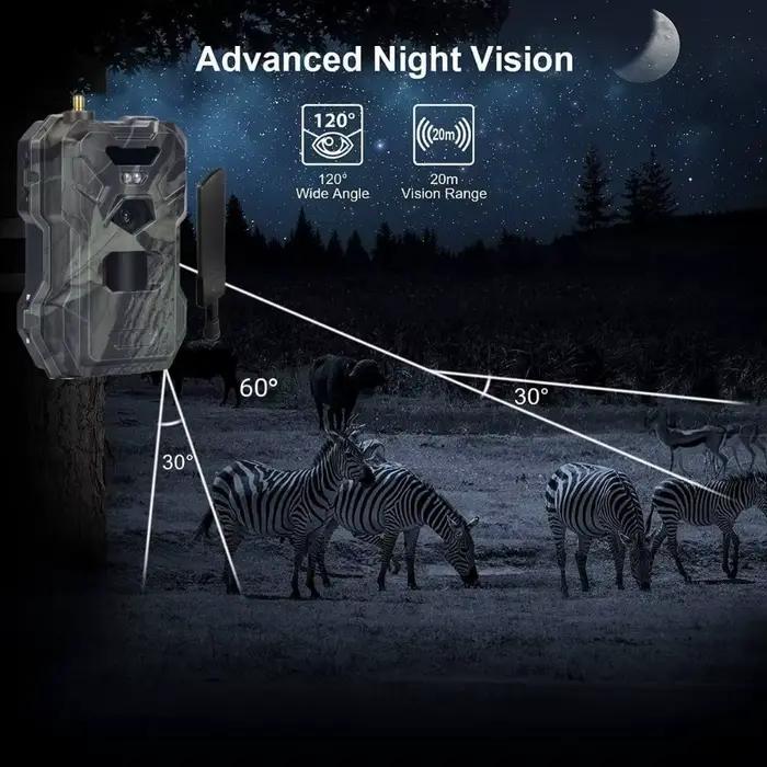 Caméra de chasse Suntekcam HC-880Pro 4G LTE 30MP étanche IP65 avec streaming live 2K et service cloud