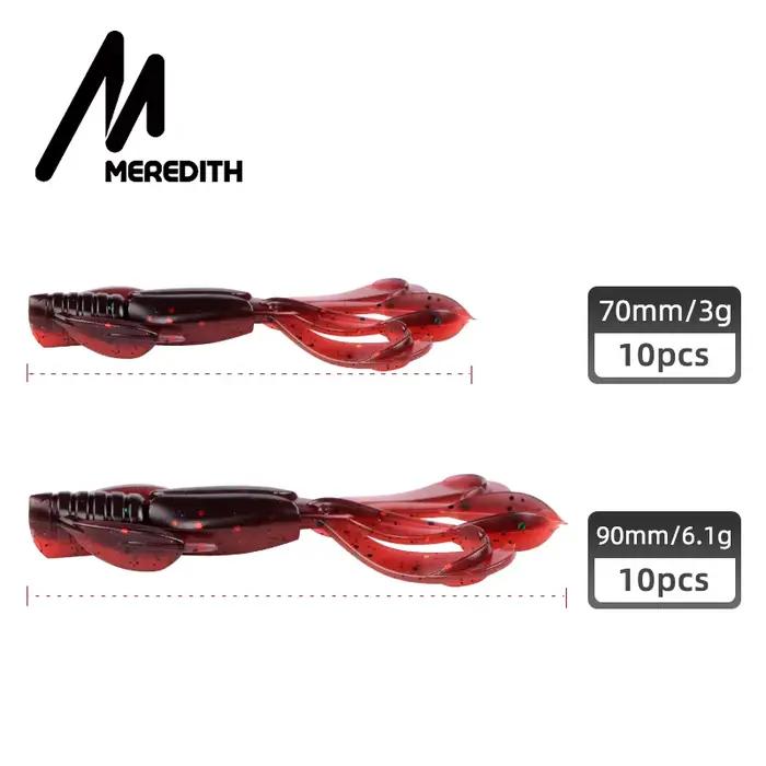 Leurres souples pêche MEREDITH 70mm 90mm - Appâts silicone crevette pour bass carnassiers matériel pêche