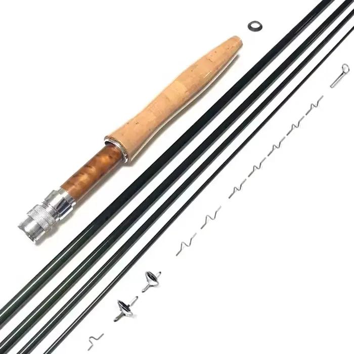 Kit canne à mouche DIY NooNRoo IM8 9ft blank carbone fast action poignée liège 3wt 4wt 5wt 6wt montage pêche
