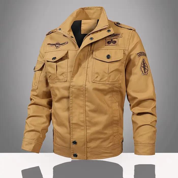 Veste militaire homme pêche cargo printemps automne grande taille armée air force pêche outdoor