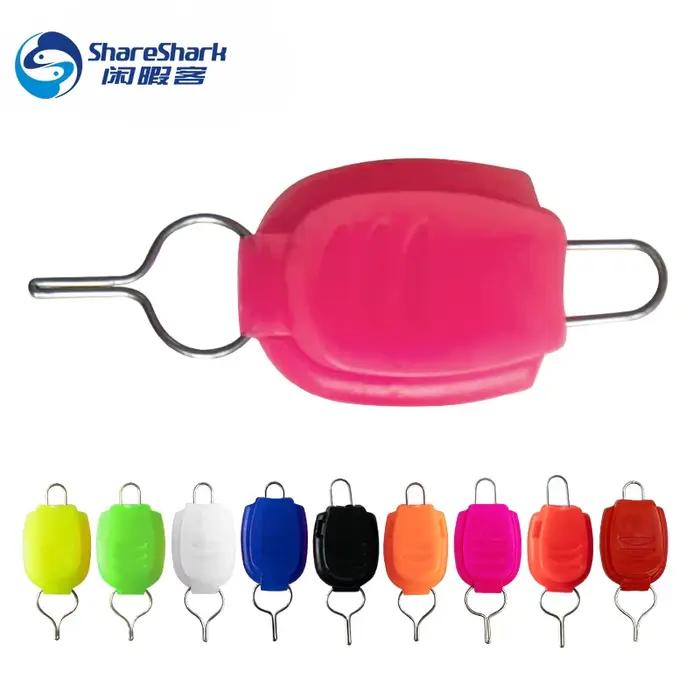 10 clips porte-ligne de pêche couleurs assorties pour rangement organisé du matériel