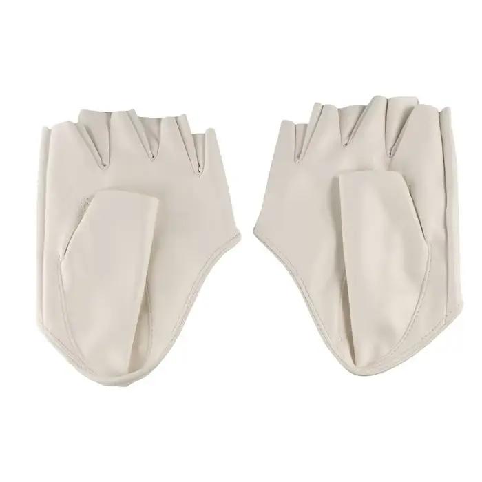 Gants demi-paume en cuir PU pour pêche, accessoires vêtements spectacle et manipulation précise équipement
