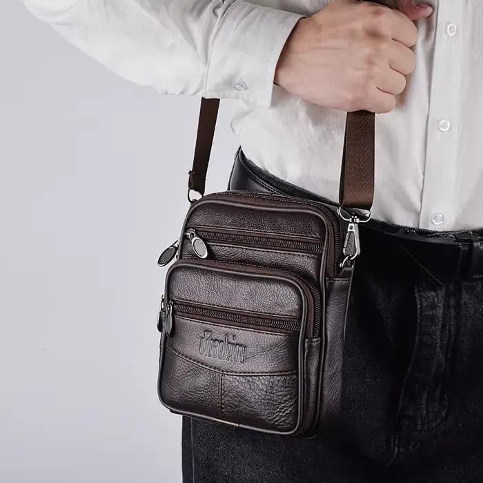 Sac messager cuir homme pêcheur professionnel rangement accessoires pêche voyage affaires quotidien