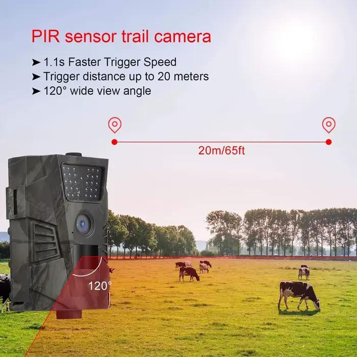 Caméra trail 12MP 1080P étanche IP65 pour observation faune chasse pistage animaux sauvages