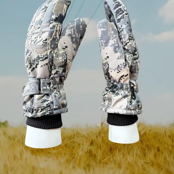 Gants de chasse camouflage imperméables trois en un pour pêche hivernale et conditions froides