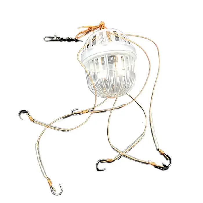 Cage à appâts explosion 1PC pour pêche à la carpe - Boîte sphérique avec 6 hameçons acier carbone