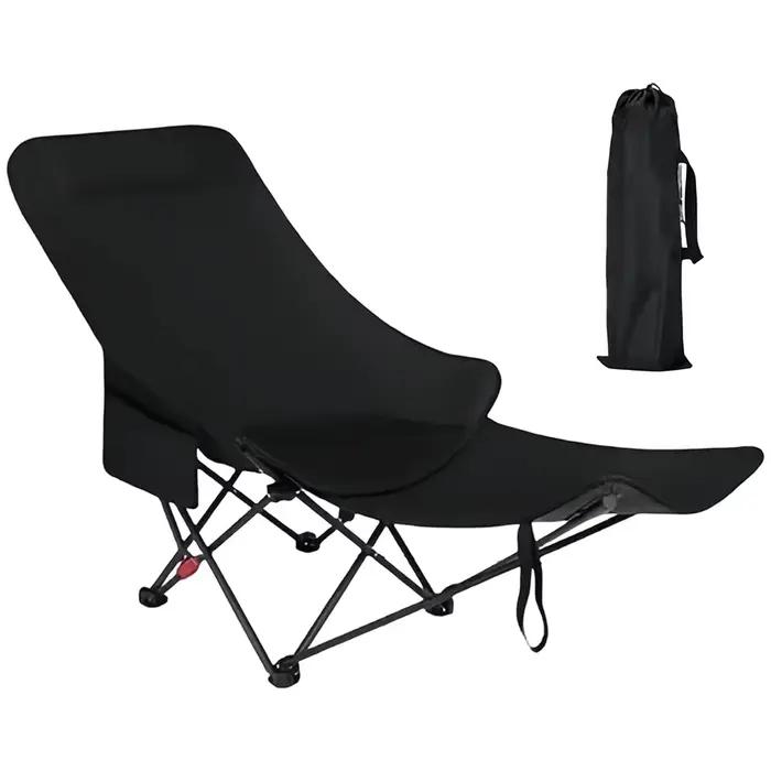 Chaise pêche camping pliante légère avec repose-tête rangement gobelet sac transport randonnée plage