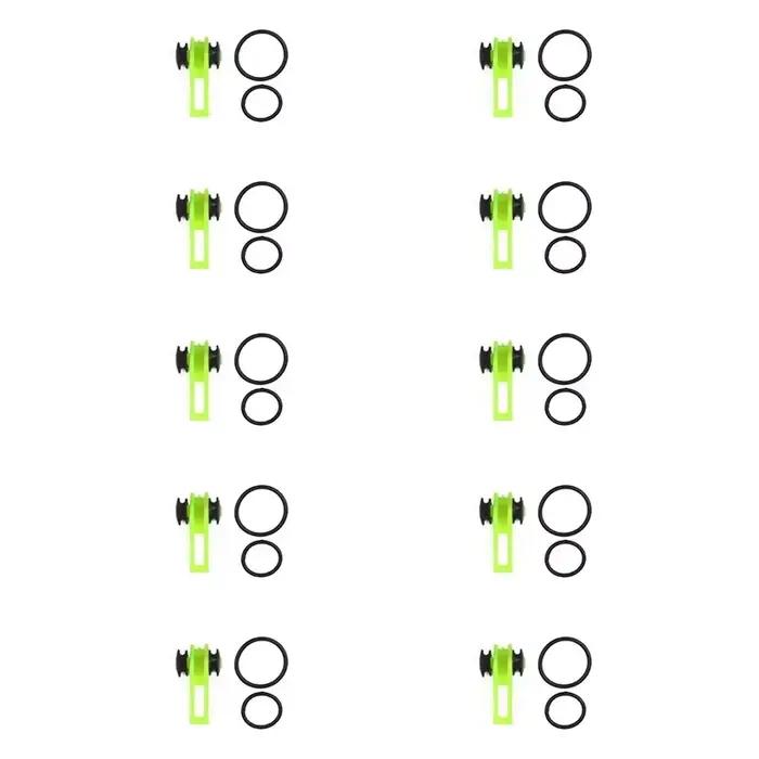 Porte-hameçons silicone canne pêche 10 pièces - Anneaux fixation appâts leurres sécurisée