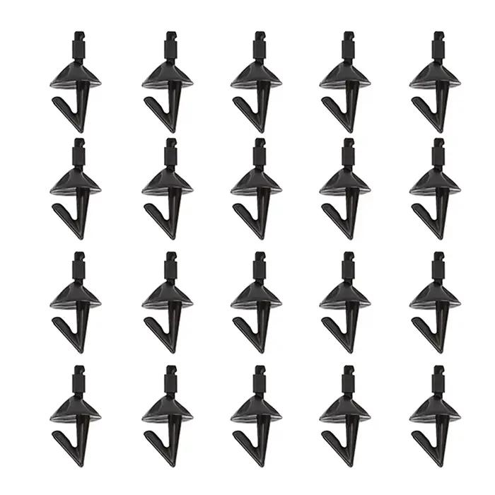20 pièces boucliers appâts impact pêche mer - Support appât clip plastique décrochage facile