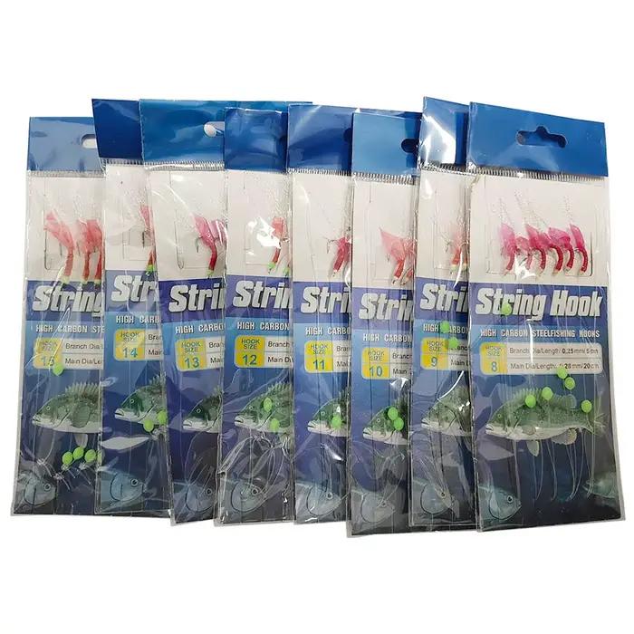 Lot de 5 leurres Wobbler Sabiki et hôtes luminescents pour la pêche en mer la nuit