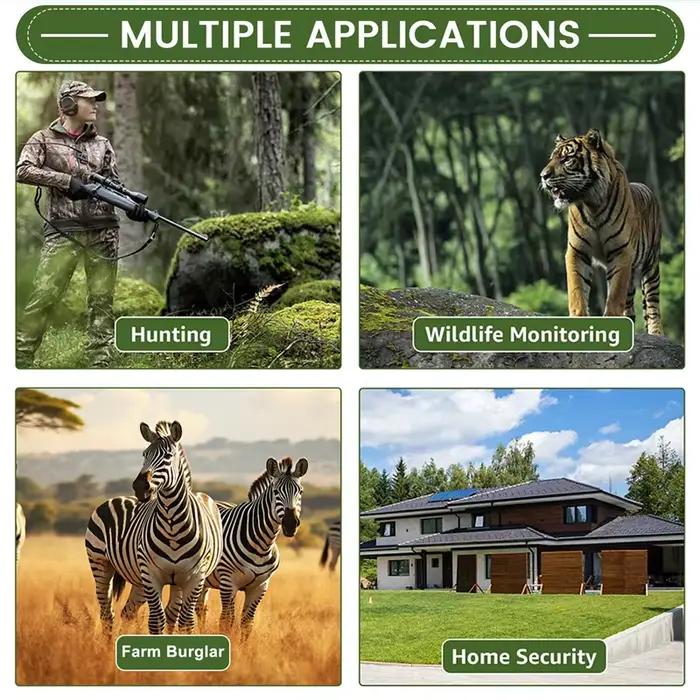 Caméra de chasse vision nocturne infrarouge écran 2.0" TFT HD 1920x1080p IP66 étanche surveillance faune