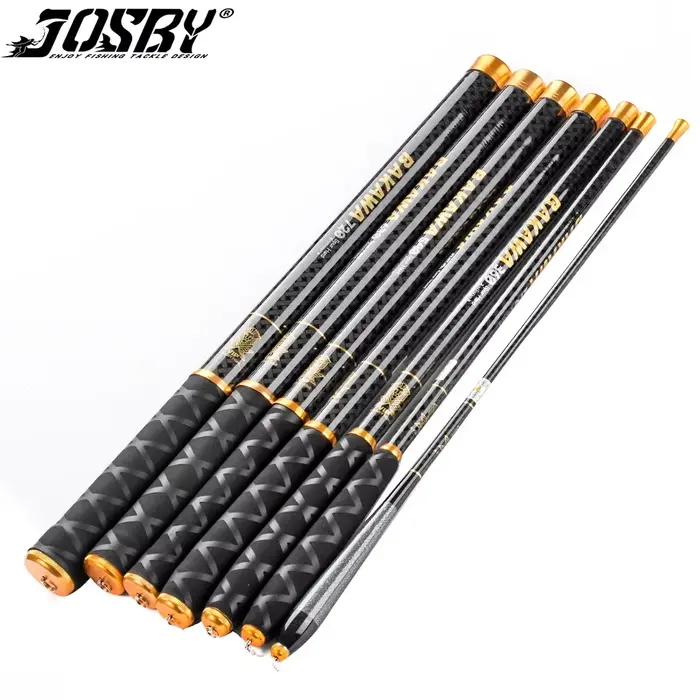 Canne à pêche télescopique BAKAWA JOSBY 1.8-7.2m carbone ultra-léger pour rivière et étang, puissance 1-6lb