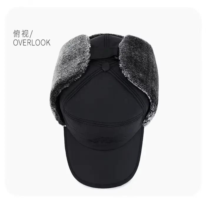 Bonnet pêche chauffant homme femme fourrure artificielle épais pour hiver 2024 - Ski et extérieur