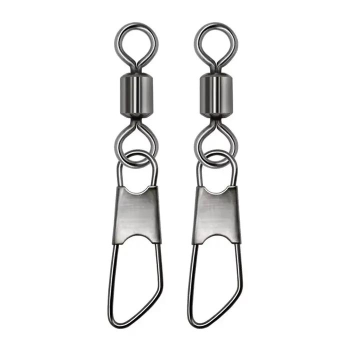 DNDYUJU 100 swivels de pêche type A en acier inoxydable pour connecteurs de leurres et pêche à la carpe