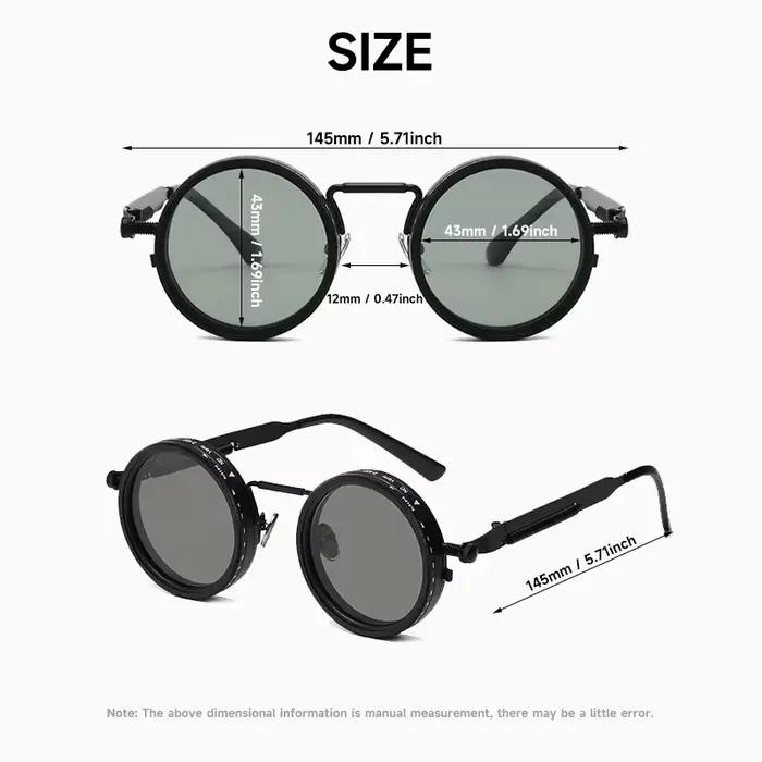 Lunettes soleil polarisées rondes réglables ND9 pêche - Lunettes soleil homme femme rétro UV400 protection